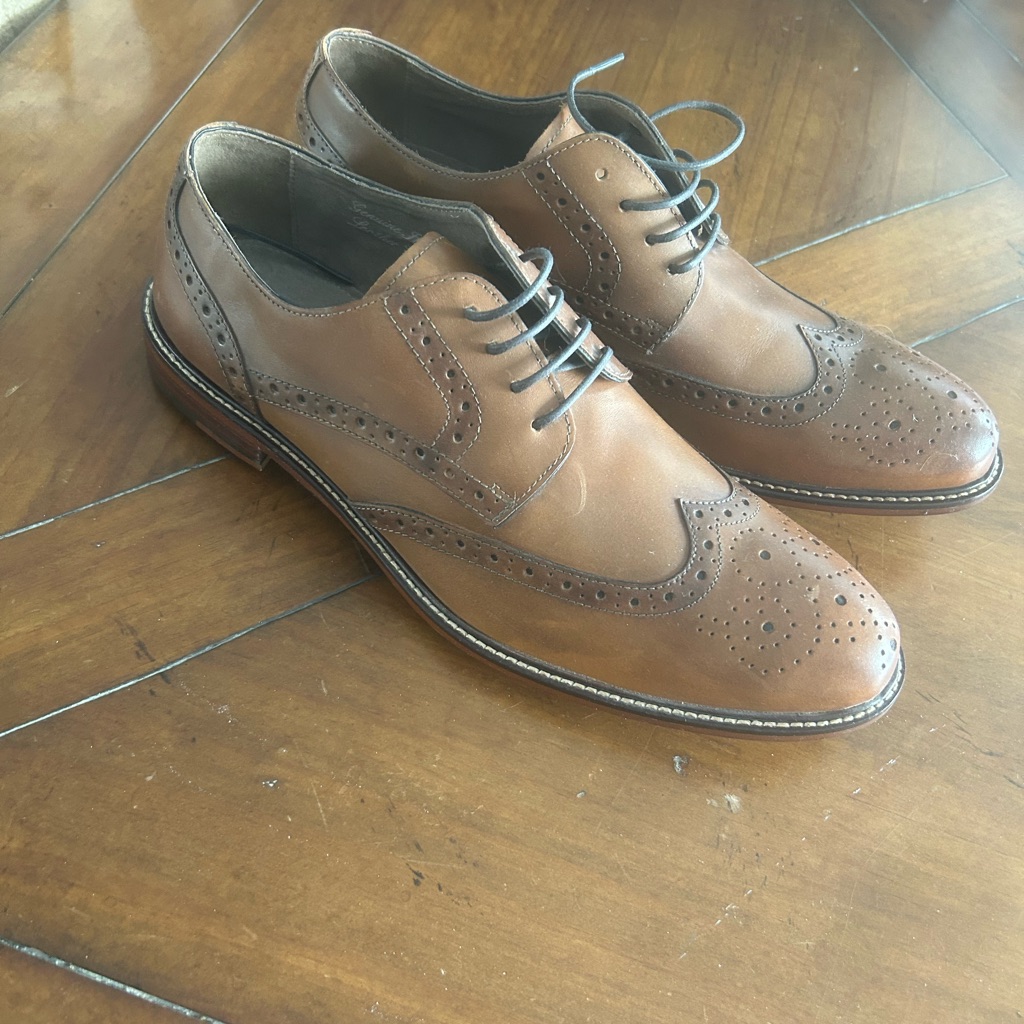 Mens Joseph Abboud Brown Brogue Dress Shoes  Brand New